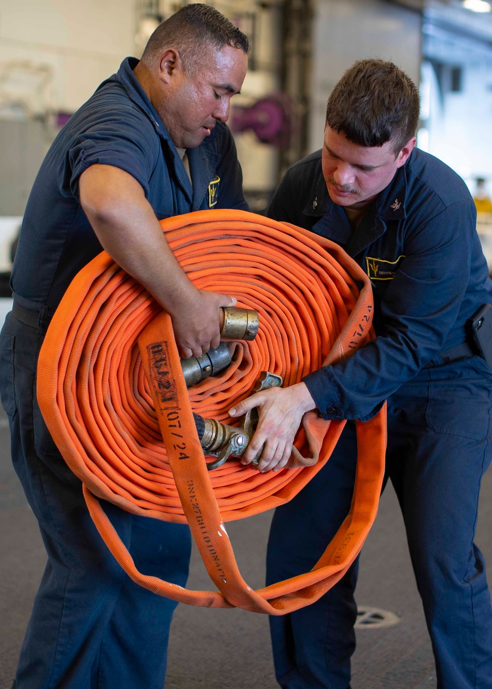 USS Tripoli Sailors Conduct Hydrostatic Test