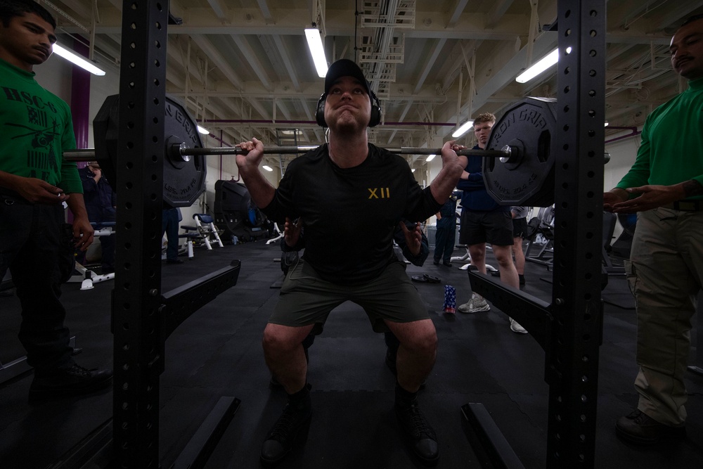 500/1000 LB Club aboard USS Tripoli