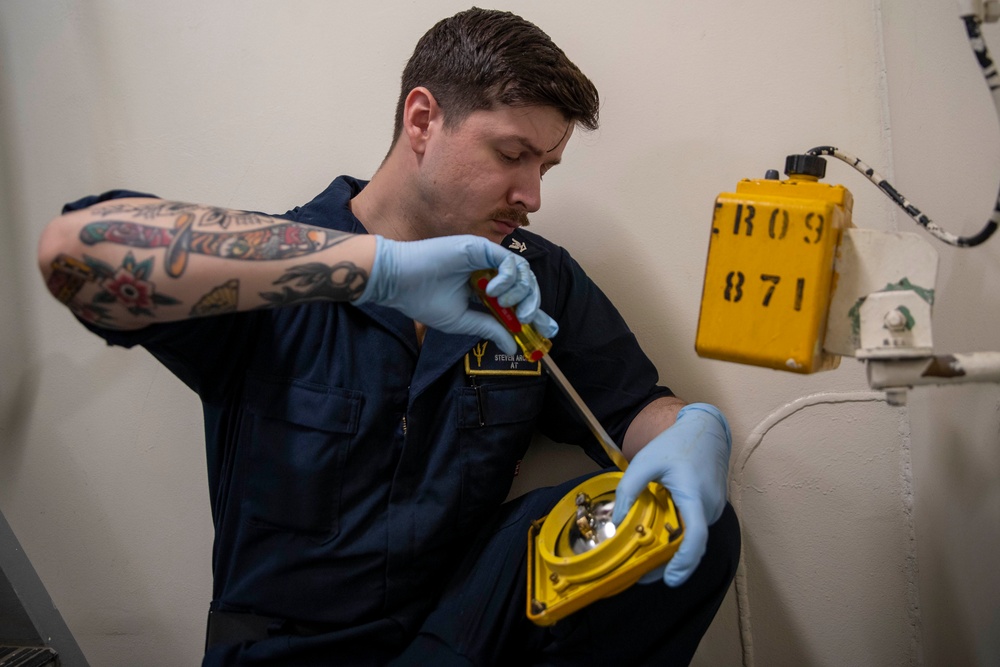 USS Tripoli Battle Lantern Repair