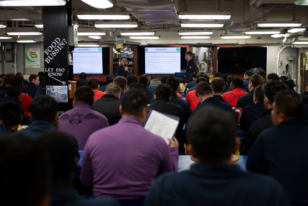 Electrical Safety Training Conducted Aboard USS Tripoli