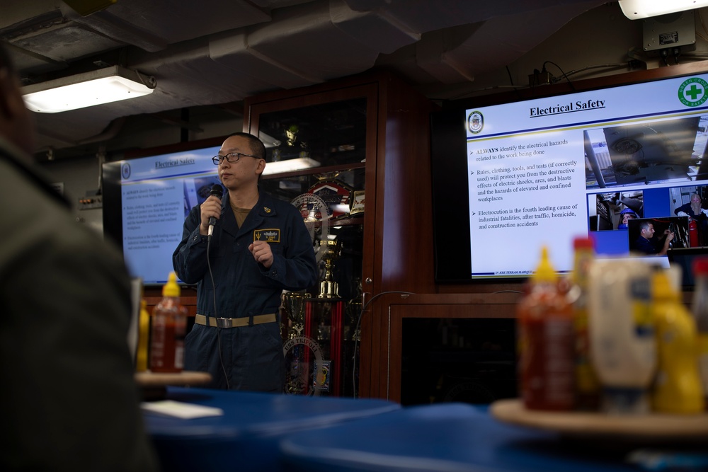 Electrical Safety Training Conducted Aboard USS Tripoli