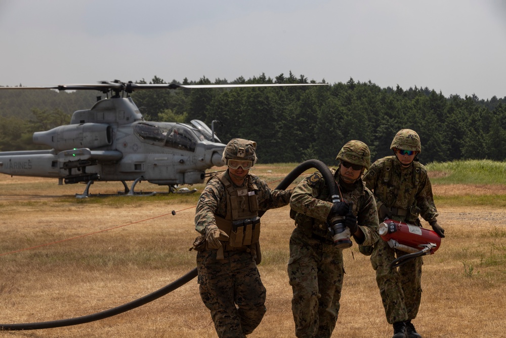 RD 24 | HMLA-367, JGSDF support bilateral forward arming and refueling point at Camp Metabaru