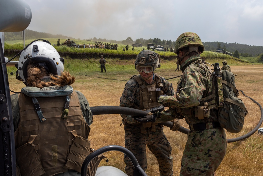 RD 24 | HMLA-367, JGSDF support bilateral forward arming and refueling point at Camp Metabaru