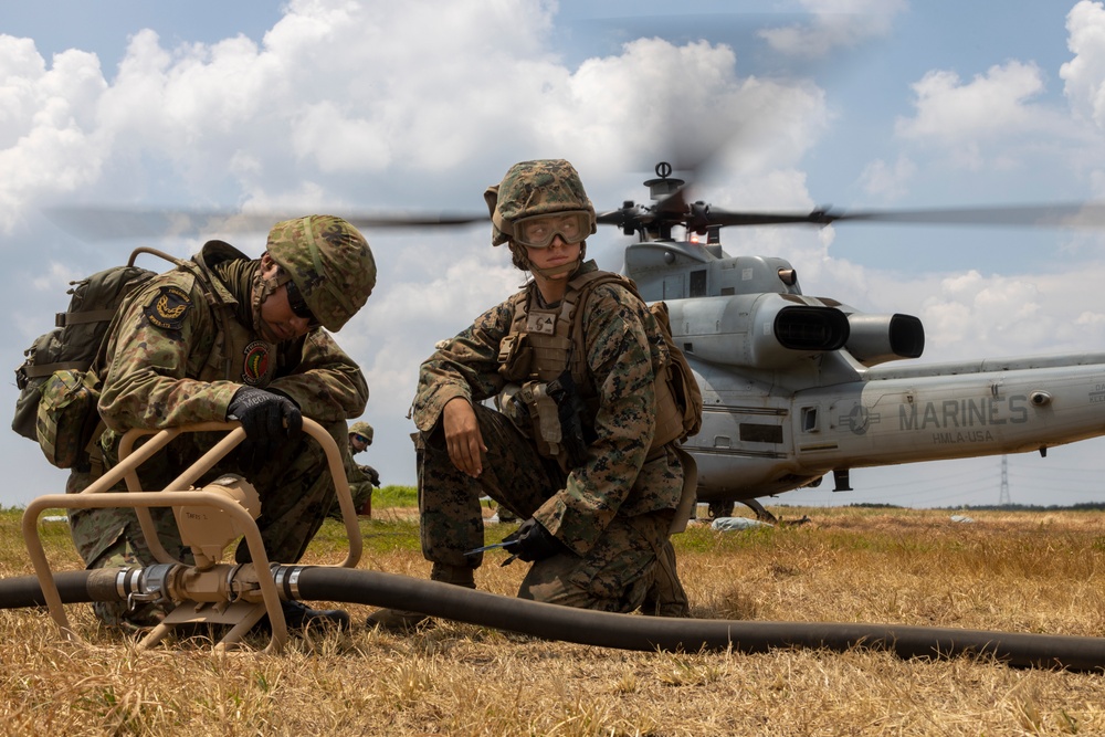 RD 24 | HMLA-367, JGSDF support bilateral forward arming and refueling point at Camp Metabaru