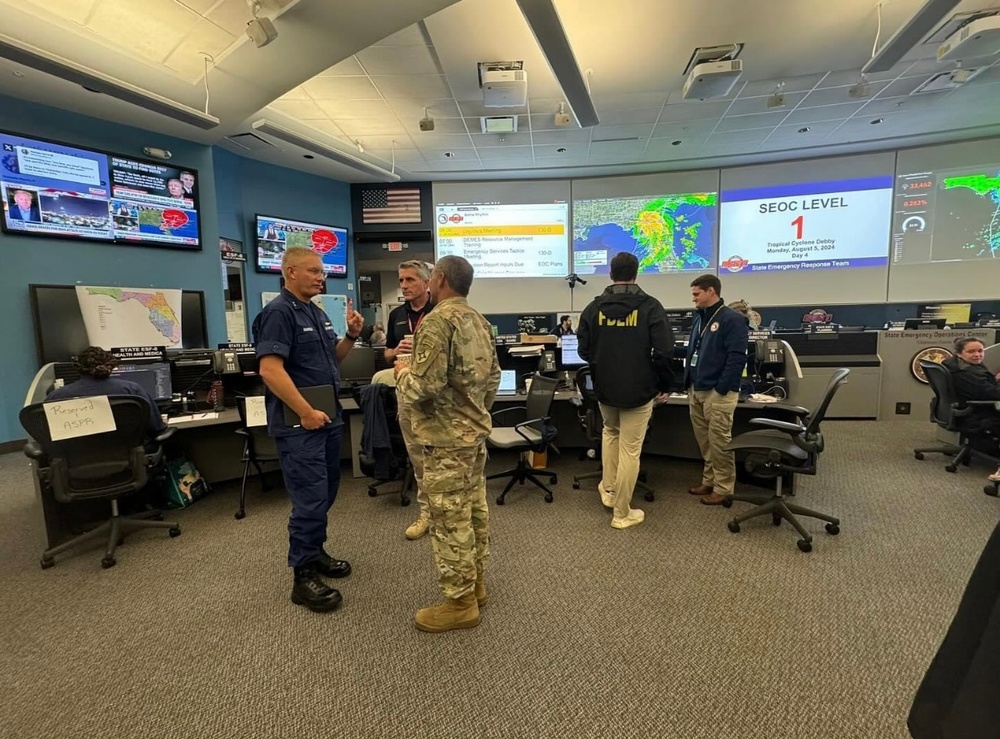 Coast Guard District 7 Commander joins Emergency Operations Center in Tallahassee