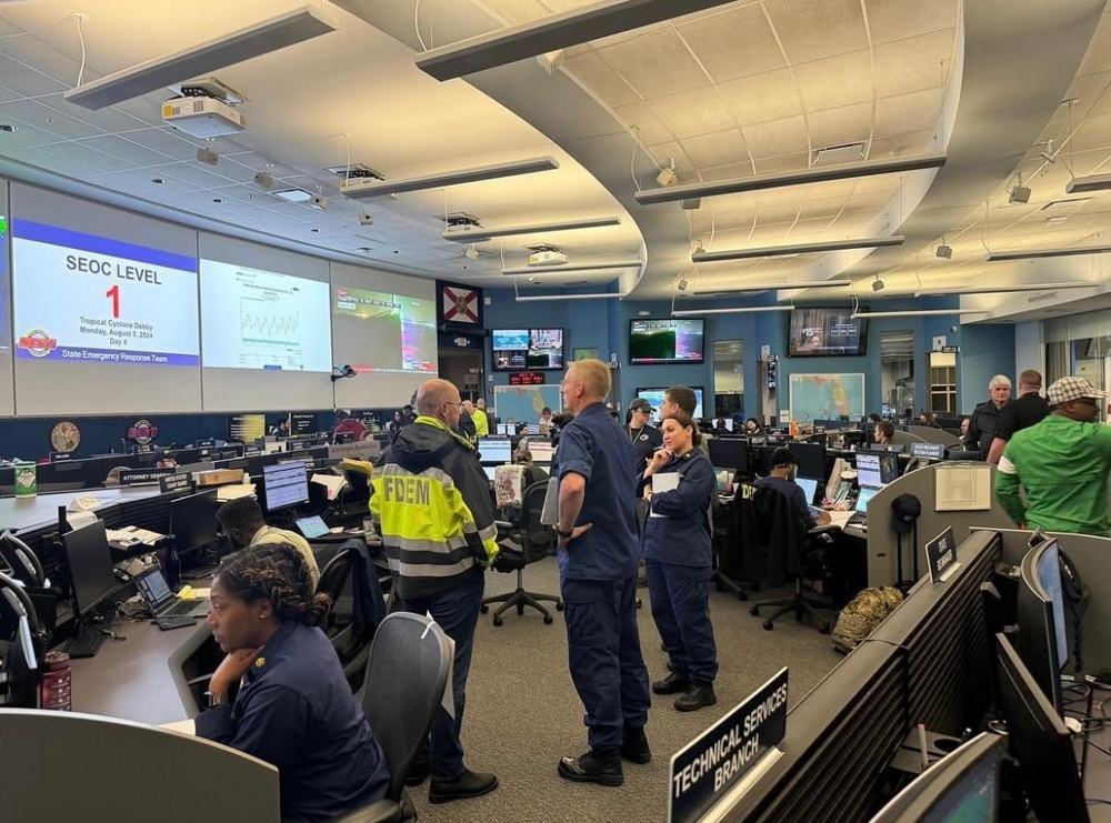 Coast Guard District 7 Commander joins Emergency Operations Center in Tallahassee