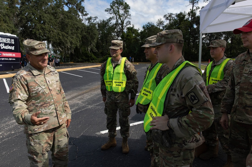 Maj. Gen. Haas Encourages 1-265th ADA at Perry Distribution Point