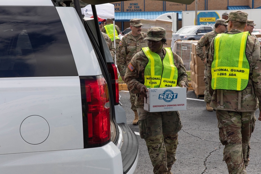 1-265th ADA Operates Distribution Point in Perry for Hurricane Debby Relief