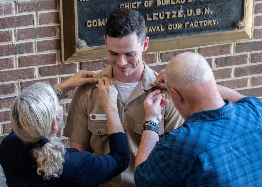 Donnovan Klutho E6 Pinning Ceremony
