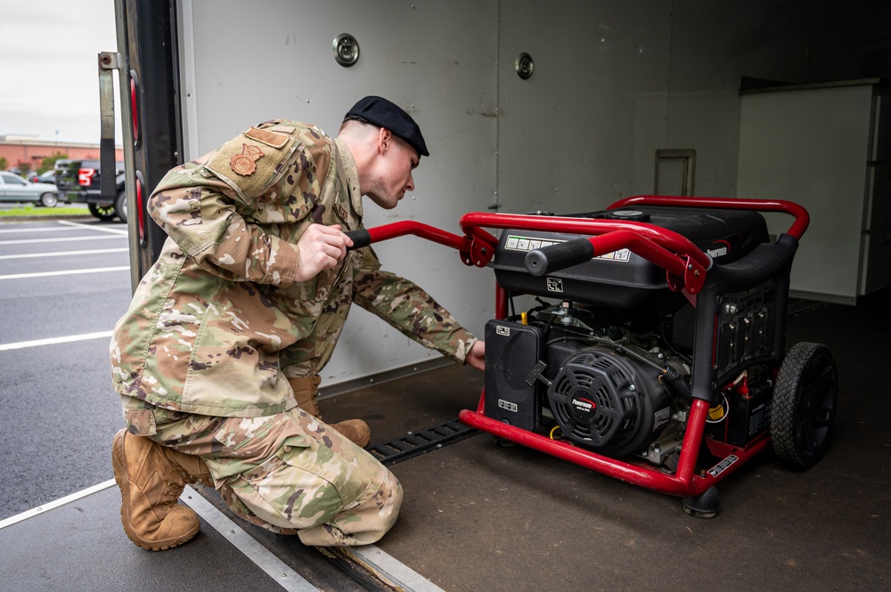 Photo of 116th Security Forces Squadron preparing for potential response to Hurricane Debby
