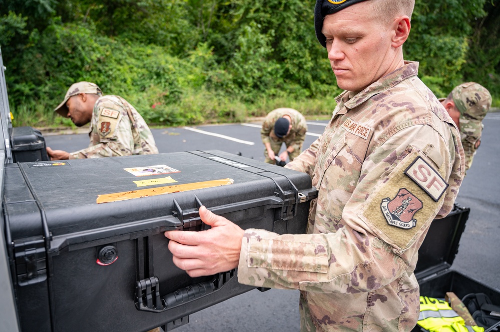 Photo of 116th Security Forces Squadron preparing for potential response to Hurricane Debby