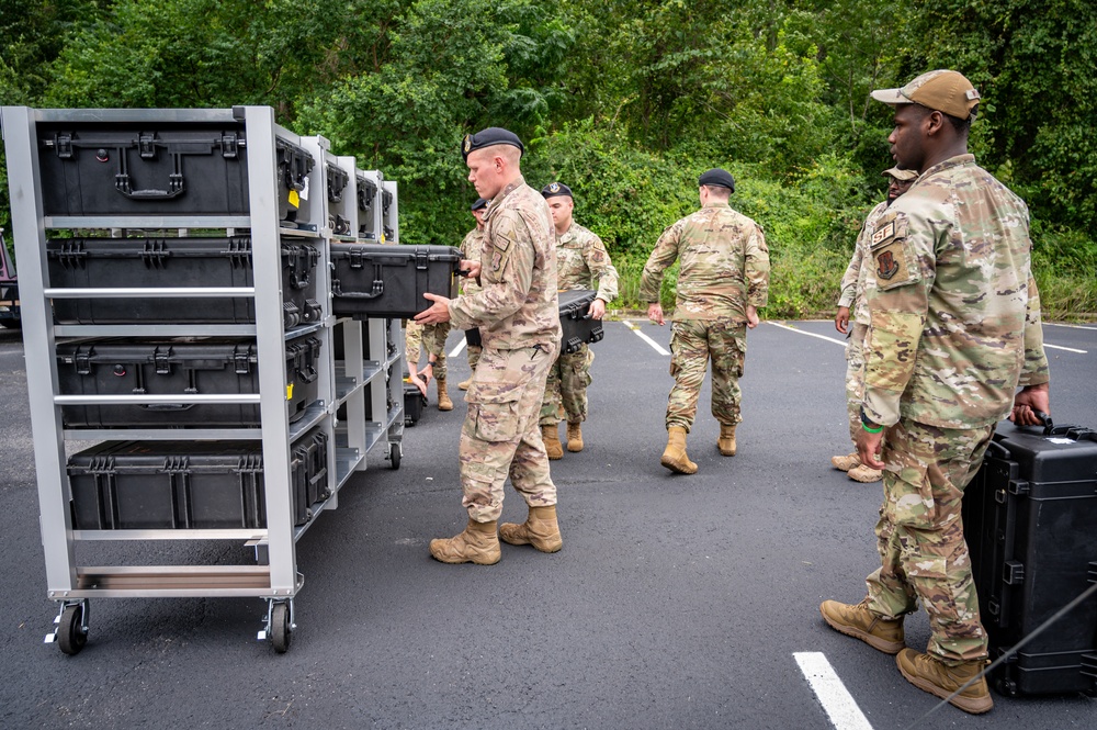Photo of 116th Security Forces Squadron preparing for potential response to Hurricane Debby
