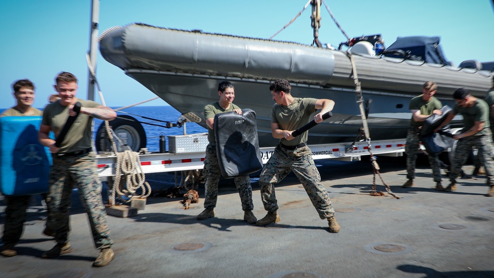 24th MEU (SOC) Non-Lethal Weapons Course Aboard USS Oak Hill (LSD 51)