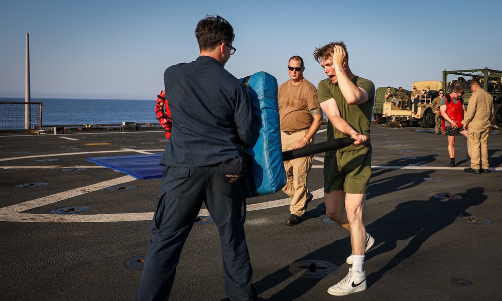 24th MEU (SOC) Non-Lethal Weapons Course Aboard USS Oak Hill (LSD 51)