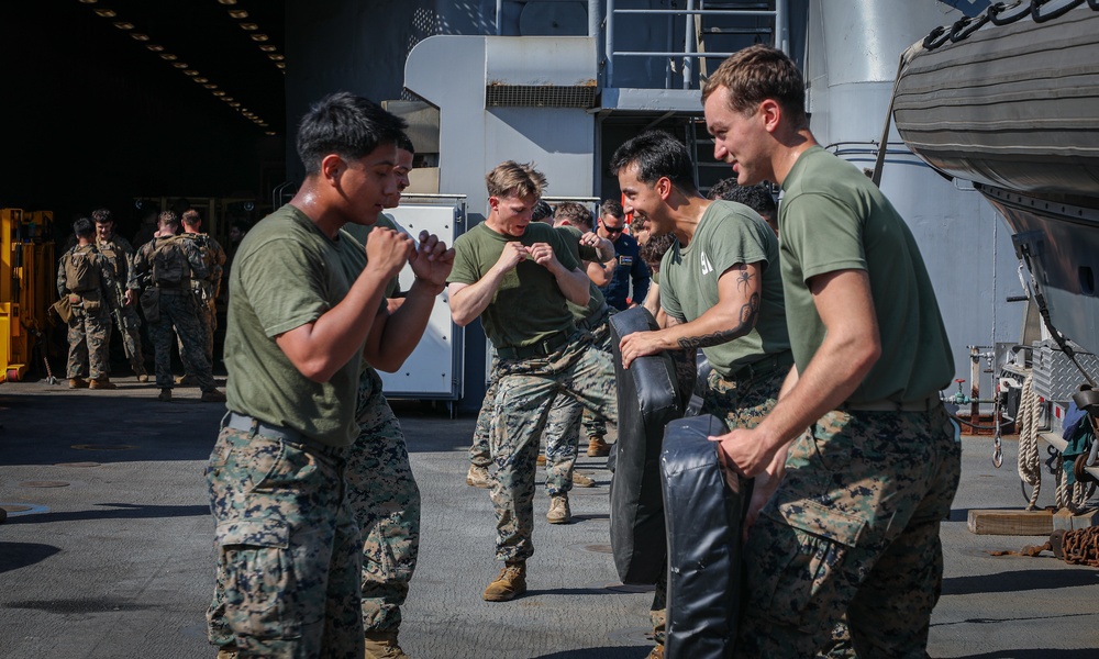 24th MEU (SOC) Non-Lethal Weapons Course Aboard USS Oak Hill (LSD 51)