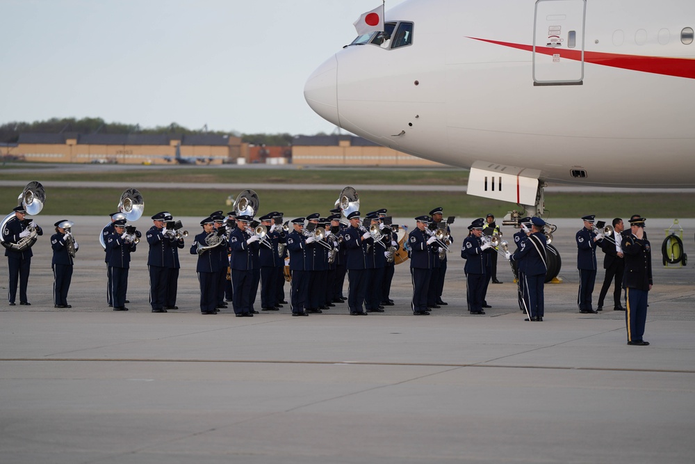 Japanese Prime Minister Arrives to Joint Base Andrews