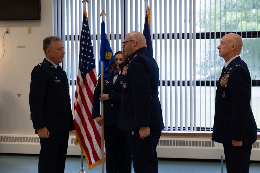 Colonel Mark Wernersbach assumes command of 109th Mission Support Group from outgoing commander Colonel Eric Underhill.