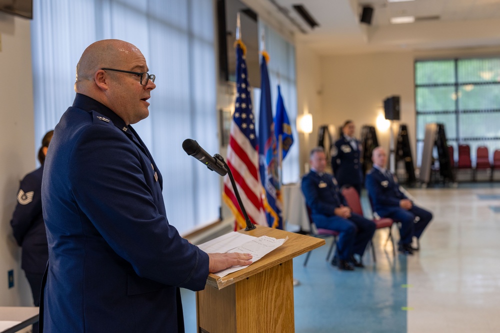 Colonel Mark Wernersbach assumes command of 109th Mission Support Group from outgoing commander Colonel Eric Underhill.