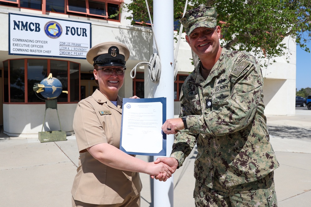 Seabee Master Chief Pinning at NMCB 4