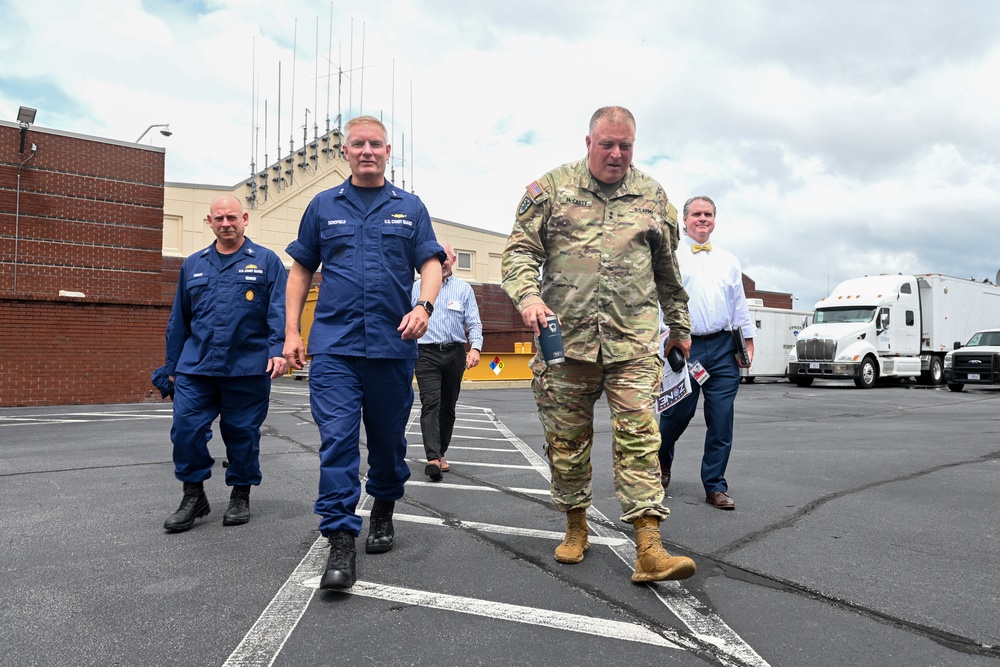 U.S. Coast Guard Rear Admiral Douglas Schofield visits South Carolina Emergency Management Division