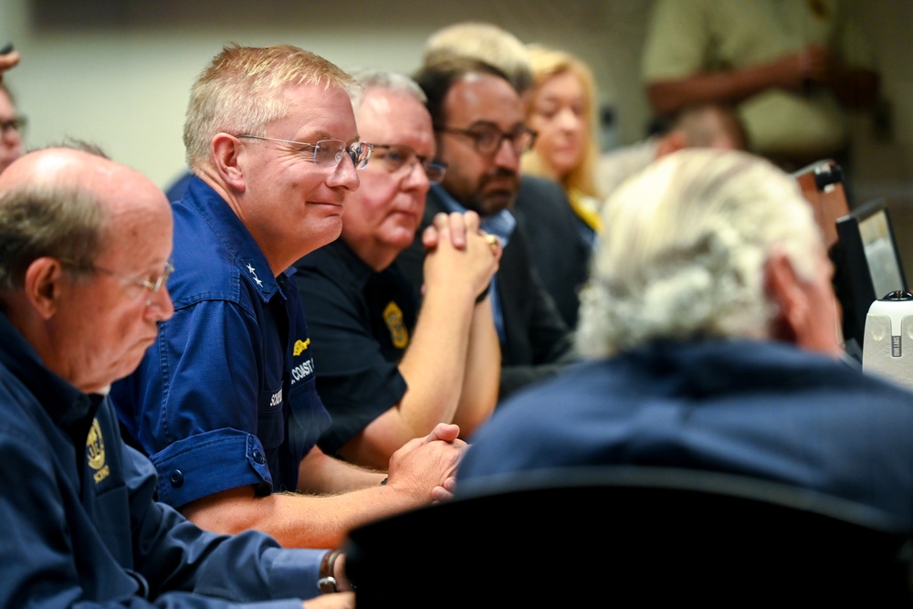 U.S. Coast Guard Rear Admiral Douglas Schofield visits South Carolina Emergency Management Division