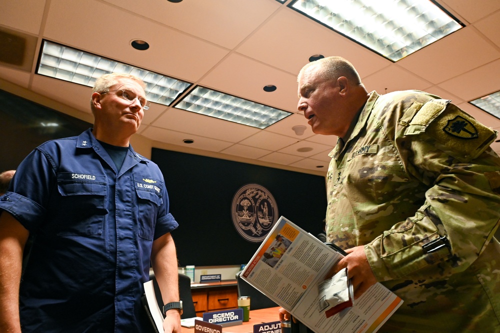 U.S. Coast Guard Rear Admiral Douglas Schofield visits South Carolina Emergency Management Division