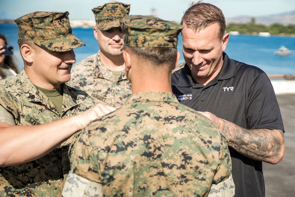 Dakota Meyer Visits 15th MEU, Promotes Marines