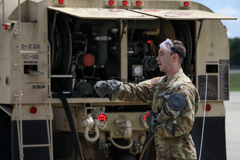 South Carolina Army National Guard aviation units prepare to support emergency response operations for Tropical Storm Debby