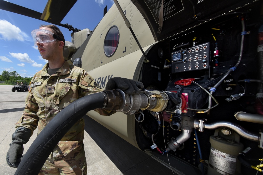 South Carolina Army National Guard aviation units prepare to support emergency response operations for Tropical Storm Debby
