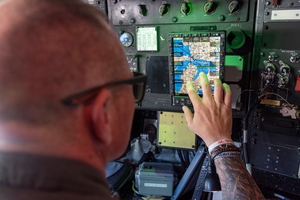 185th Air Refueling Wing Airmen learn to use the RTIC aboard the KC-135R Stratotanker