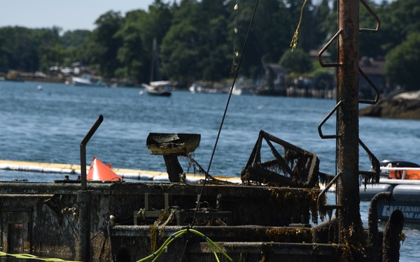 Coast Guard Oversees Salvage Operations for Sunken Jacob Pike