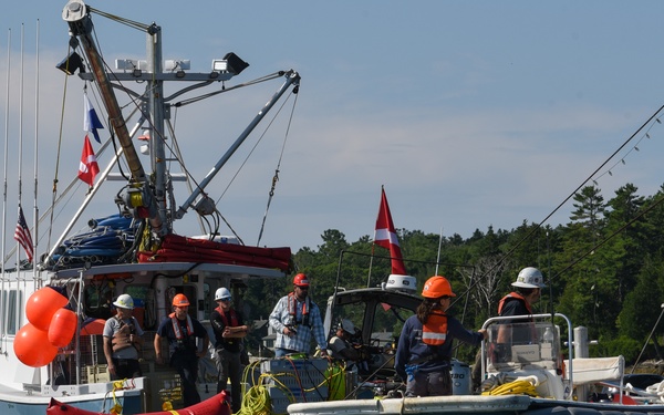 Coast Guard Oversees Salvage Operations for Sunken Jacob Pike