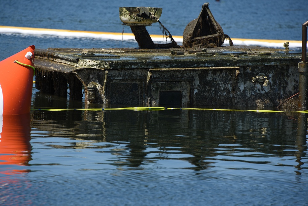 Coast Guard Oversees Salvage Operations for Sunken Jacob Pike