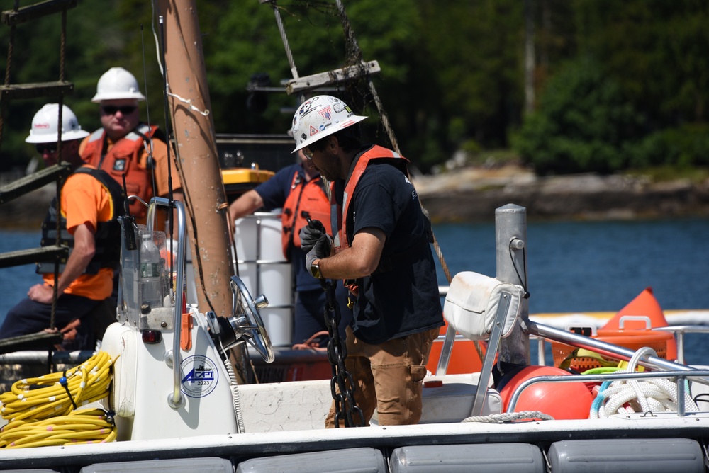 Coast Guard Oversees Salvage Operations for Sunken Jacob Pike