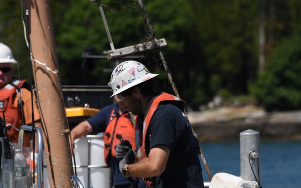 Coast Guard Oversees Salvage Operations for Sunken Jacob Pike