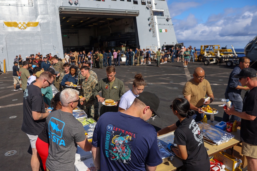 USS Somerset Celebrates Steel Beach During Tiger Cruise