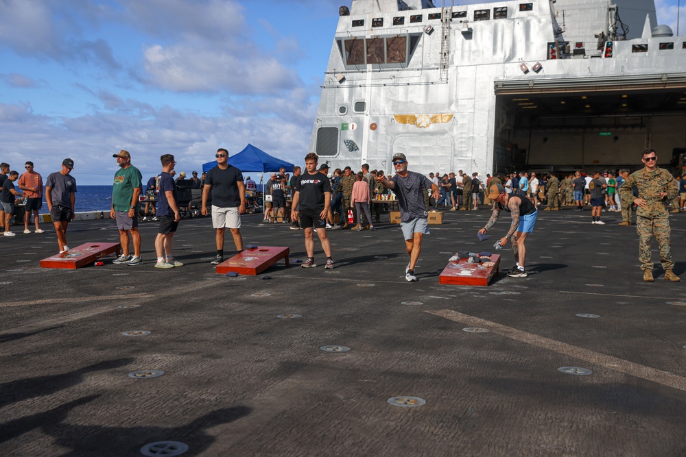 USS Somerset Celebrates Steel Beach During Tiger Cruise