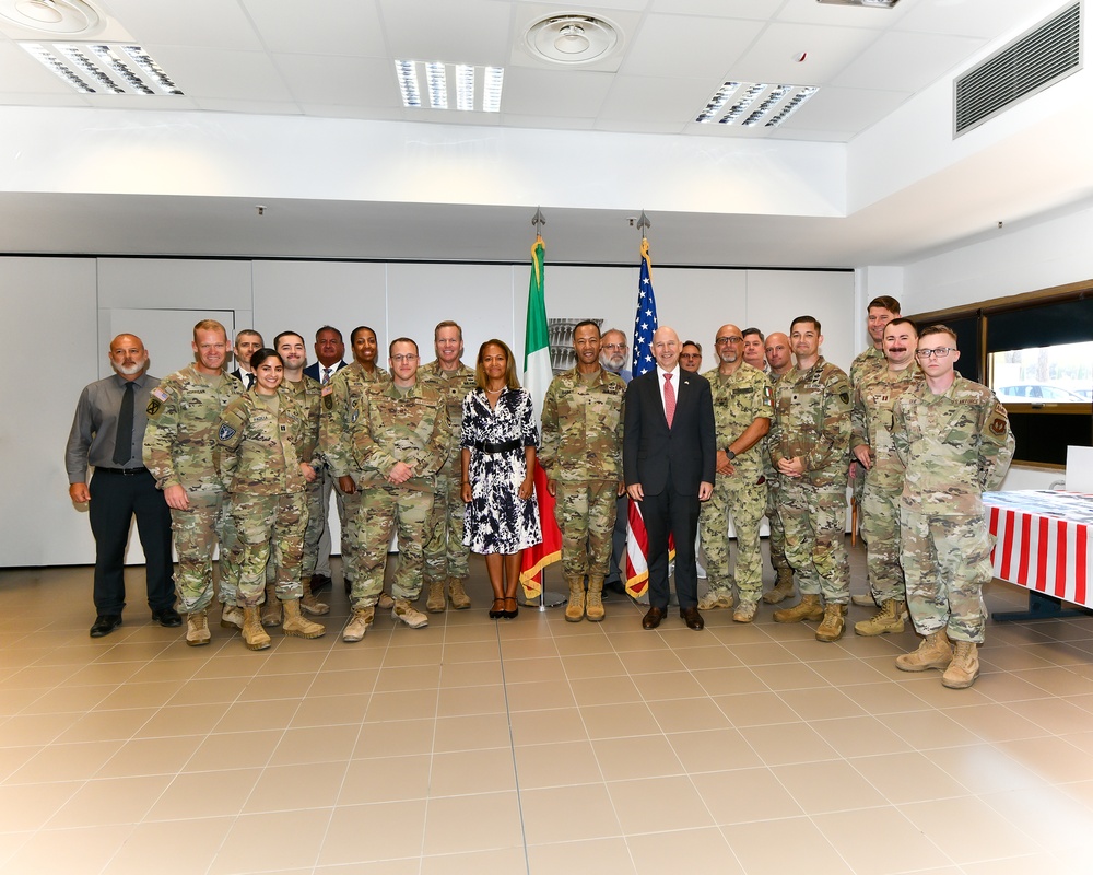 U.S. Ambassador to Italy Jack A. Markell visits Camp Darby