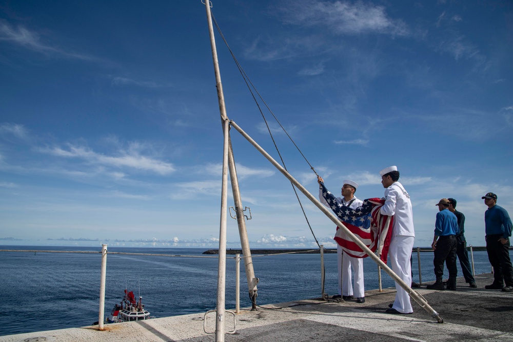 Abraham Lincoln departs from Guam