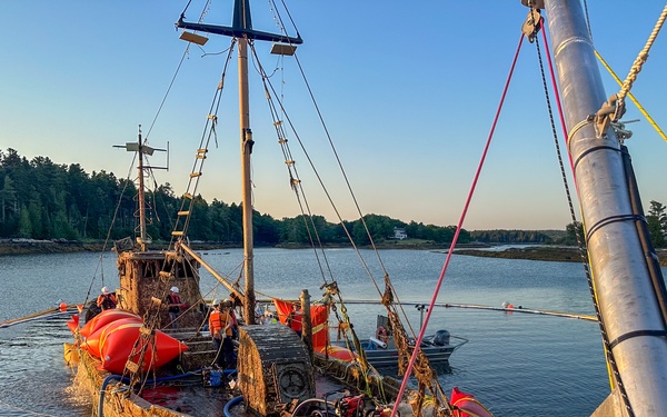 Wrecked vessel refloated in New Meadows River
