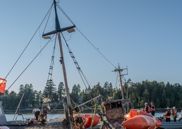 Wrecked vessel refloated in New Meadows River