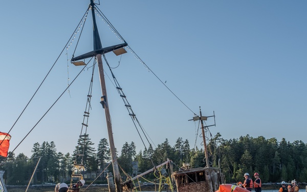 Wrecked vessel refloated in New Meadows River