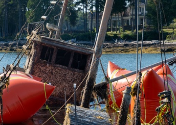 Wrecked vessel refloated in New Meadows River