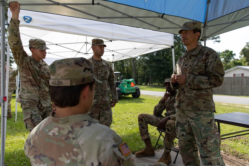 Chaplain Espinoza Supports 868th Engineer Co. at Suwannee County POD