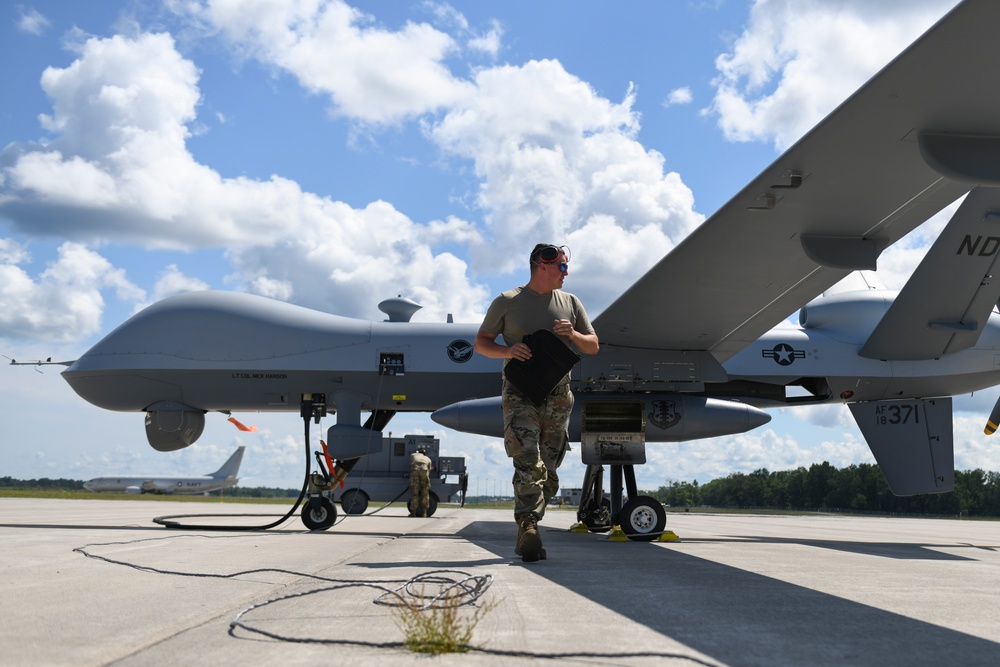 119th Aircraft Maintenance Squadron receives MQ-9 Reaper during Northern Strike