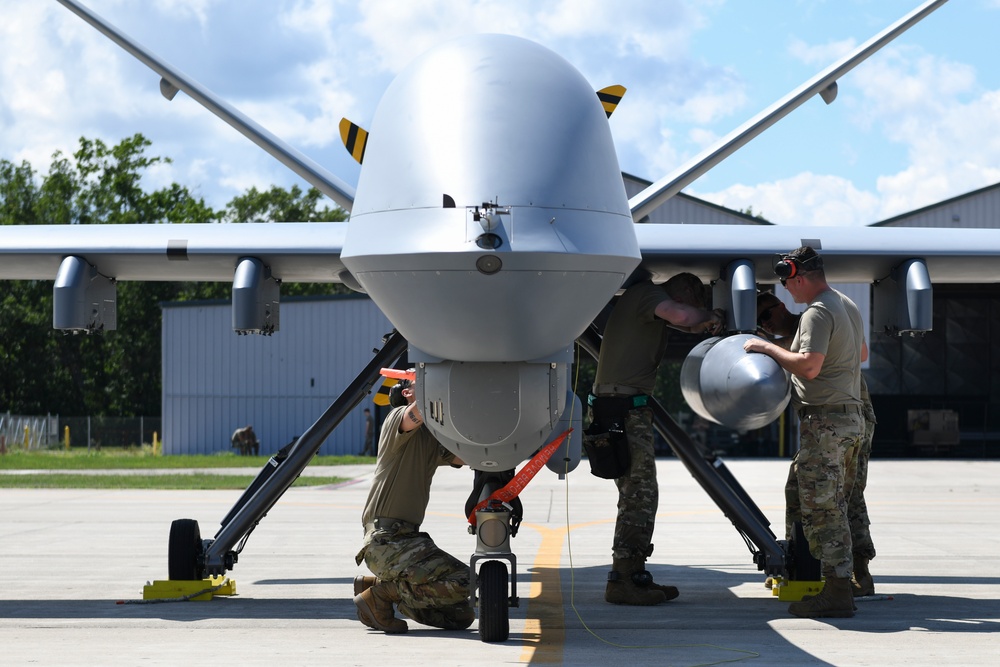 119th Aircraft Maintenance Squadron receives MQ-9 Reaper during Northern Strike