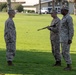 Delgadillo is relieved by Miranda as the 2/7 Sergeant Major during a relief and appointment ceremony