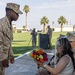 Delgadillo is relieved by Miranda as the 2/7 Sergeant Major during a relief and appointment ceremony