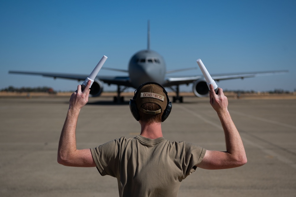 32 ARS KC-46 crews launch sorties during BE 24-3