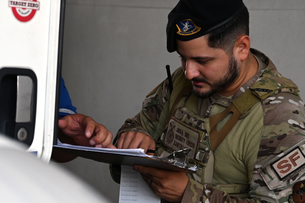 902d SFS inspects commercial vehicles